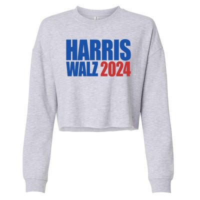 Harris Walz 2024 Election Political Cropped Pullover Crew