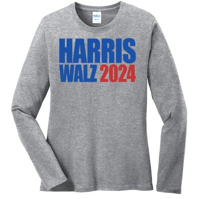 Harris Walz 2024 Election Political Ladies Long Sleeve Shirt