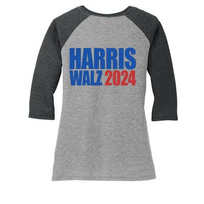 Harris Walz 2024 Election Political Women's Tri-Blend 3/4-Sleeve Raglan Shirt