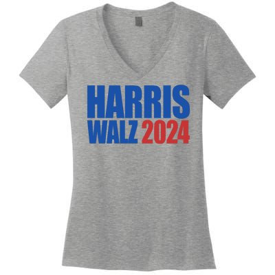 Harris Walz 2024 Election Political Women's V-Neck T-Shirt