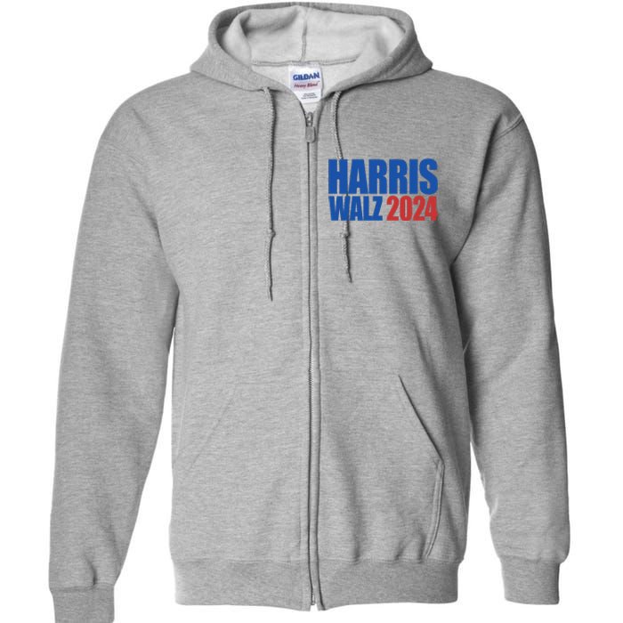 Harris Walz 2024 Election Political Full Zip Hoodie