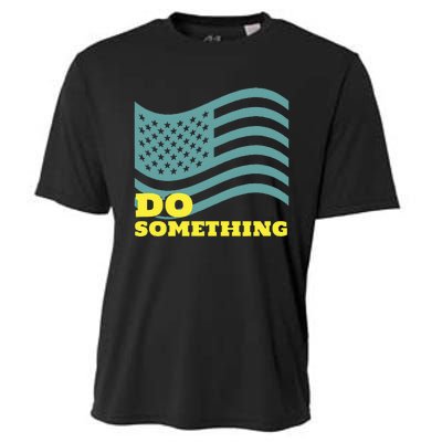 Harris Walz 2024 Michelle Obama Says Do Something Cooling Performance Crew T-Shirt