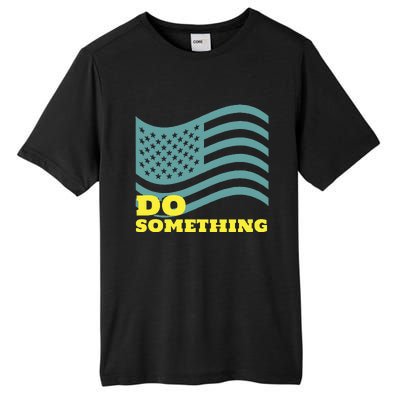 Harris Walz 2024 Michelle Obama Says Do Something Tall Fusion ChromaSoft Performance T-Shirt