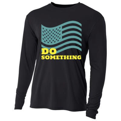 Harris Walz 2024 Michelle Obama Says Do Something Cooling Performance Long Sleeve Crew