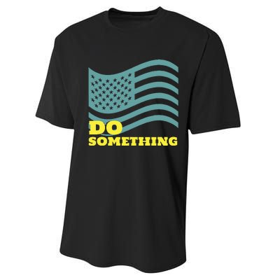 Harris Walz 2024 Michelle Obama Says Do Something Performance Sprint T-Shirt