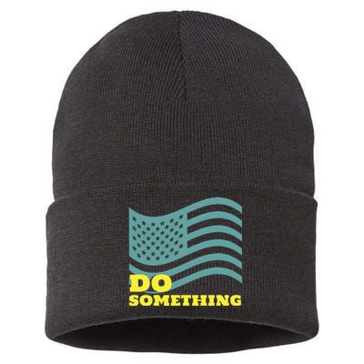 Harris Walz 2024 Michelle Obama Says Do Something Sustainable Knit Beanie