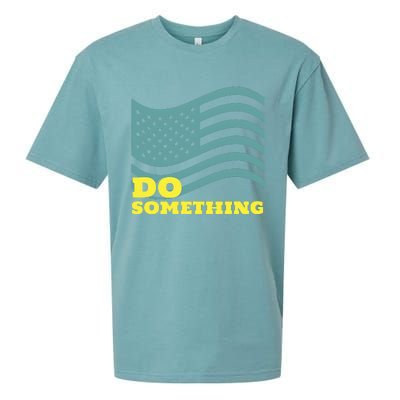 Harris Walz 2024 Michelle Obama Says Do Something Sueded Cloud Jersey T-Shirt