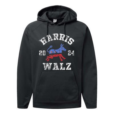 Harris Walz 2024 Election Kamala Harris Tim Waltz 2024 Performance Fleece Hoodie