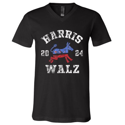 Harris Walz 2024 Election Kamala Harris Tim Waltz 2024 V-Neck T-Shirt