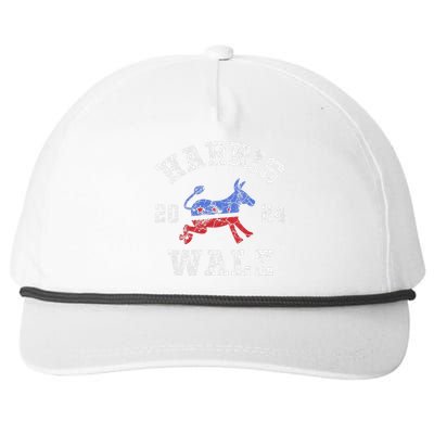 Harris Walz 2024 Election Kamala Harris Tim Waltz 2024 Snapback Five-Panel Rope Hat