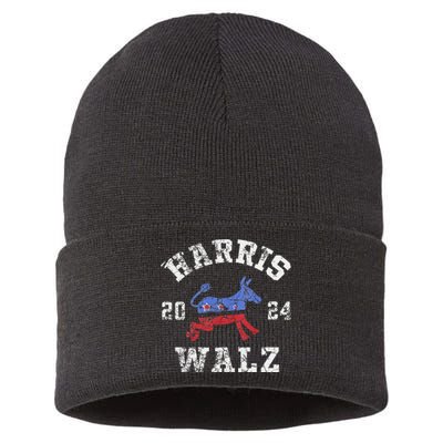 Harris Walz 2024 Election Kamala Harris Tim Waltz 2024 Sustainable Knit Beanie