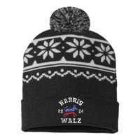 Harris Walz 2024 Election Kamala Harris Tim Waltz 2024 USA-Made Snowflake Beanie