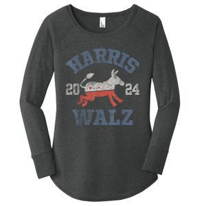 Harris Waltz 2024 Election Kamala Harris Tim Waltz 2024 Women's Perfect Tri Tunic Long Sleeve Shirt