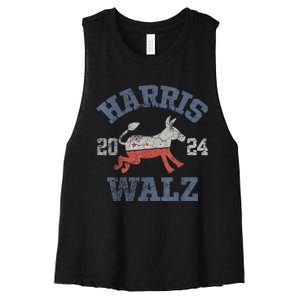 Harris Waltz 2024 Election Kamala Harris Tim Waltz 2024 Women's Racerback Cropped Tank