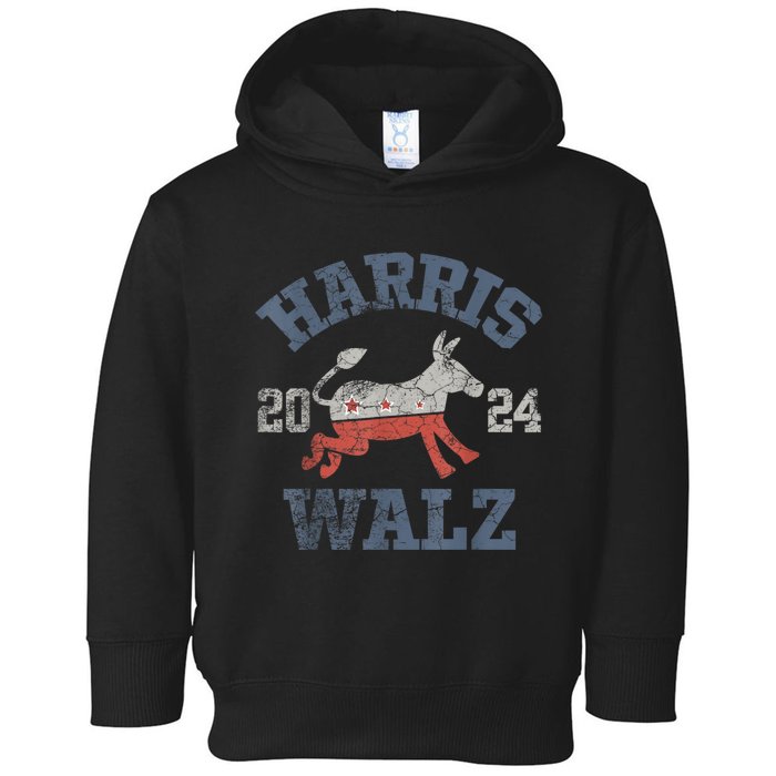 Harris Waltz 2024 Election Kamala Harris Tim Waltz 2024 Toddler Hoodie