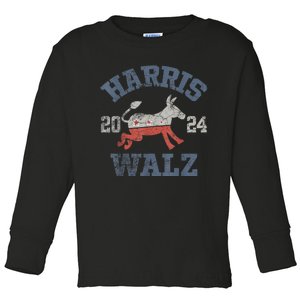 Harris Waltz 2024 Election Kamala Harris Tim Waltz 2024 Toddler Long Sleeve Shirt