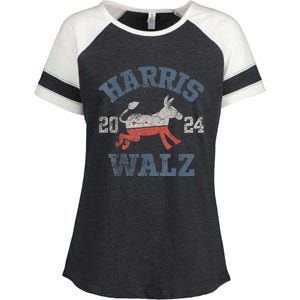 Harris Waltz 2024 Election Kamala Harris Tim Waltz 2024 Enza Ladies Jersey Colorblock Tee