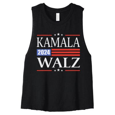 Harris Waltz 2024  Kamala Harris Tim Waltz 2024 Women's Racerback Cropped Tank