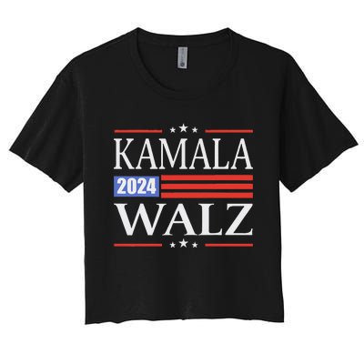 Harris Waltz 2024  Kamala Harris Tim Waltz 2024 Women's Crop Top Tee