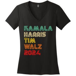 Harris Waltz 2024 47 48 President Of Us Kamala Tim Vp Women's V-Neck T-Shirt