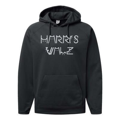 Harris Waltz 2024 Election Funny Cat Kamala Harris Tim Walz Performance Fleece Hoodie