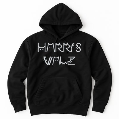 Harris Waltz 2024 Election Funny Cat Kamala Harris Tim Walz Hoodie