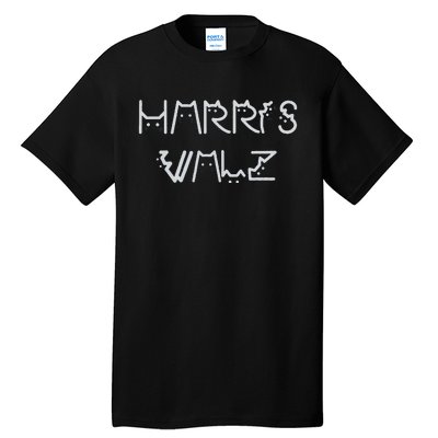 Harris Waltz 2024 Election Funny Cat Kamala Harris Tim Walz Tall T-Shirt