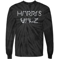 Harris Waltz 2024 Election Funny Cat Kamala Harris Tim Walz Tie-Dye Long Sleeve Shirt