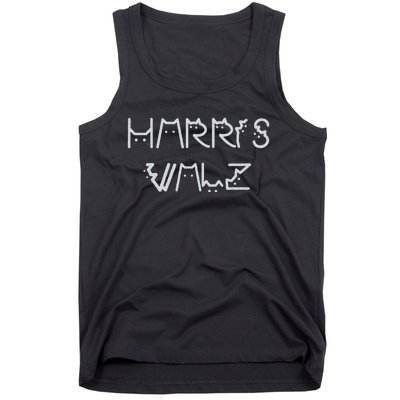 Harris Waltz 2024 Election Funny Cat Kamala Harris Tim Walz Tank Top