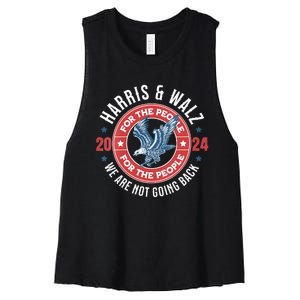 Harris Walz 2024 Election President Kamala Harris Tim Waltz Women's Racerback Cropped Tank