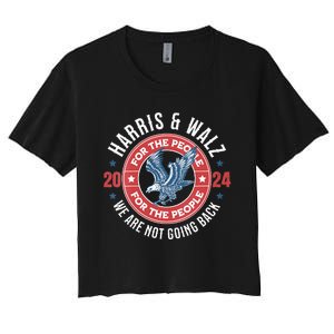 Harris Walz 2024 Election President Kamala Harris Tim Waltz Women's Crop Top Tee