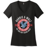 Harris Walz 2024 Election President Kamala Harris Tim Waltz Women's V-Neck T-Shirt