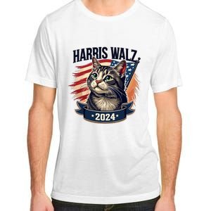 Harris Walz 2024 Funny Cat Kamala Harris Tim Walz Waltz Adult ChromaSoft Performance T-Shirt