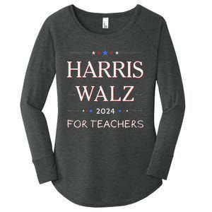 Harris Walz 2024 For Teachers Women's Perfect Tri Tunic Long Sleeve Shirt