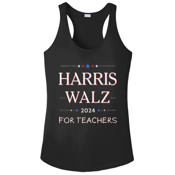 Harris Walz 2024 For Teachers Ladies PosiCharge Competitor Racerback Tank