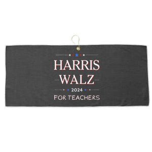 Harris Walz 2024 For Teachers Large Microfiber Waffle Golf Towel