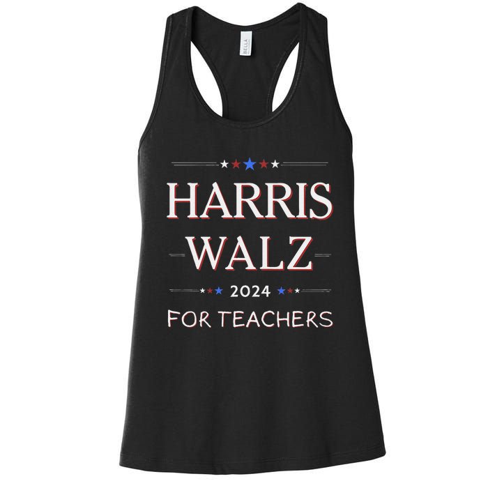 Harris Walz 2024 For Teachers Women's Racerback Tank