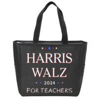 Harris Walz 2024 For Teachers Zip Tote Bag