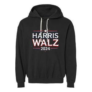 Harris Walz 2024 Election Kamala Harris Tim Walz President Garment-Dyed Fleece Hoodie