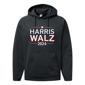 Harris Walz 2024 Election Kamala Harris Tim Walz President Performance Fleece Hoodie