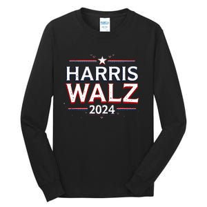 Harris Walz 2024 Election Kamala Harris Tim Walz President Tall Long Sleeve T-Shirt