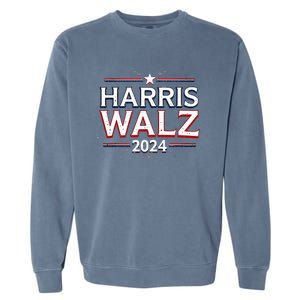 Harris Walz 2024 Election Kamala Harris Tim Walz President Garment-Dyed Sweatshirt