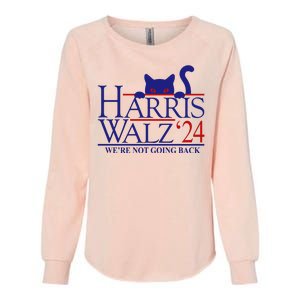 Harris Waltz 2024 Were Not Going Back Funny Cat Lady Womens California Wash Sweatshirt