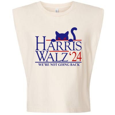 Harris Waltz 2024 Were Not Going Back Funny Cat Lady Garment-Dyed Women's Muscle Tee