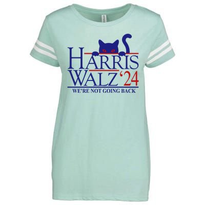 Harris Waltz 2024 Were Not Going Back Funny Cat Lady Enza Ladies Jersey Football T-Shirt