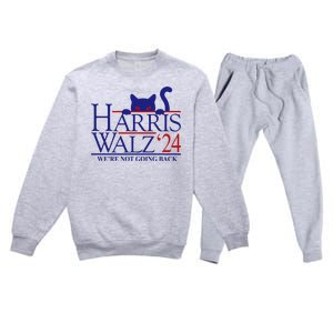 Harris Waltz 2024 Were Not Going Back Funny Cat Lady Premium Crewneck Sweatsuit Set