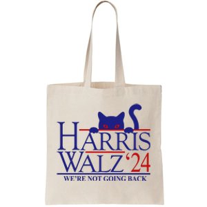 Harris Waltz 2024 Were Not Going Back Funny Cat Lady Tote Bag