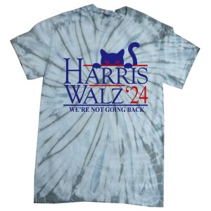 Harris Waltz 2024 Were Not Going Back Funny Cat Lady Tie-Dye T-Shirt