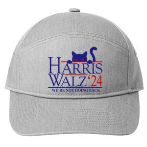 Harris Waltz 2024 Were Not Going Back Funny Cat Lady 7-Panel Snapback Hat