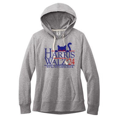 Harris Waltz 2024 Were Not Going Back Funny Cat Lady Women's Fleece Hoodie